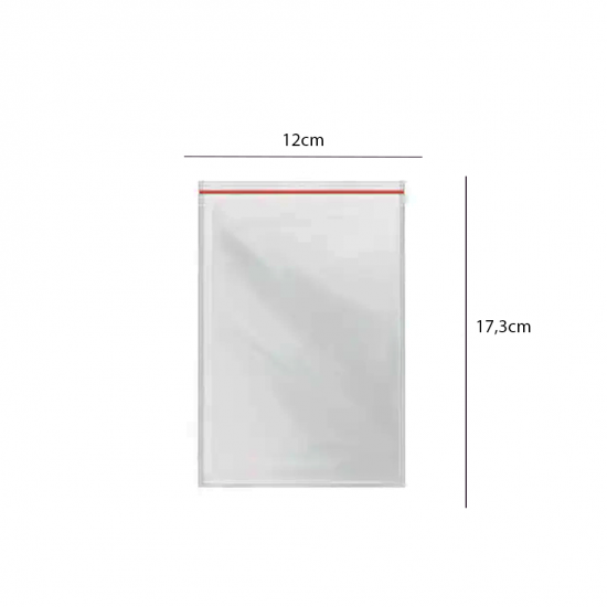 Saco Plástico ZIP n°6 Talge 12x17,3cm com 100 unid. Saco Plástico ZIP n°6 Talge 12x17,3cm com 100 unid.