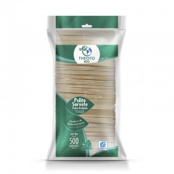 Palito de Sorvete de Madeira Theoto Ponta Redonda com 500 unid.