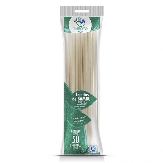 Palito de Churrasco Bambu 25cm Theoto com 50 unid. Palito de Churrasco Bambu 25cm Theoto com 50 unid.