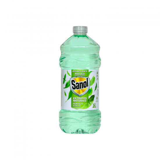 Desinfetante Sanol Extratos Naturais Hortelã e Sálvia 2L Desinfetante Sanol Extratos Naturais Hortelã e Sálvia 2L