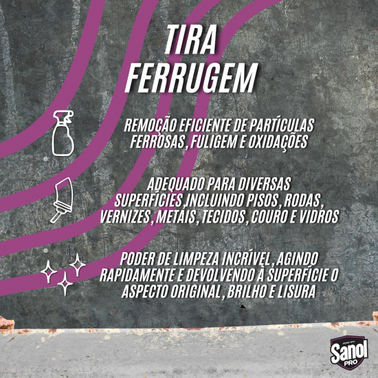 Tira Ferrugem 350mL Sanol Pro Tira Ferrugem 350mL Sanol Pro