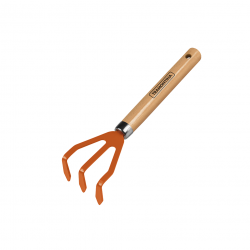 Ancinho com 3 Dentes Tramontina com Cabo de Madeira