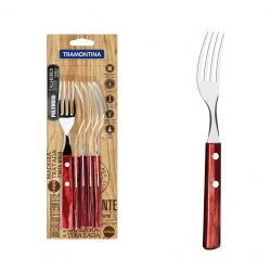 Conjunto Garfo de Mesa Inox Tramontina Polywood com 6 unid.