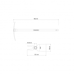 Enchadinha Sacho Tramontina com 2 Pontas Cabo Curto