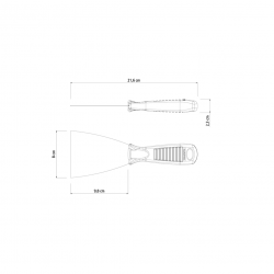 Espátula de Aço Flexível 8cm Tramontina Cabo de Plástico