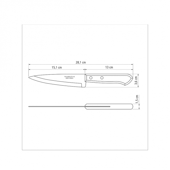 Faca de Inox 6" Tramontina Dynamic Faca de Inox 6" Tramontina Dynamic