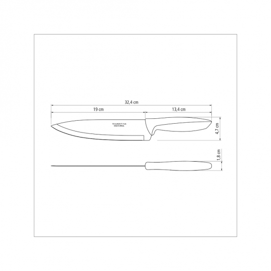 Faca de Inox 8" Tramontina Plenus Faca de Inox 8" Tramontina Plenus