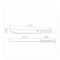 Facão para Mato 16" Tramontina com Cabo de Madeira
