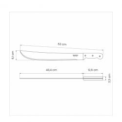 Facão para Mato 16" Tramontina com Cabo de Plástico
