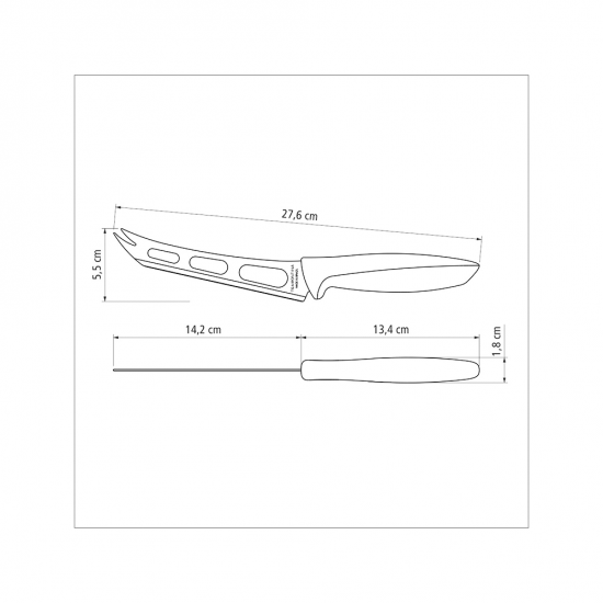 Faca para Queijo de Inox 6" Tramontina Plenus Preto Faca para Queijo de Inox 6" Tramontina Plenus Preto