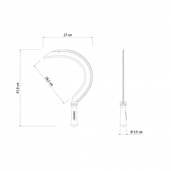 Foice para Pasto Tramontina com Cabo de Madeira
