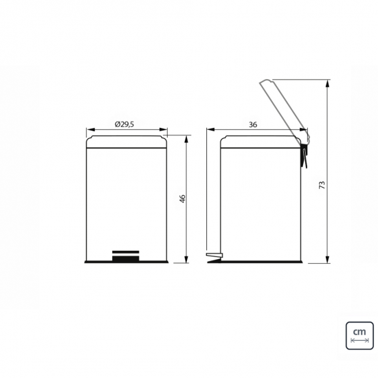 Lixeira Inox com Pedal 20L Tramontina Lixeira Inox com Pedal 20L Tramontina