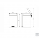 Lixeira Inox com Pedal 20L Tramontina Lixeira Inox com Pedal 20L Tramontina