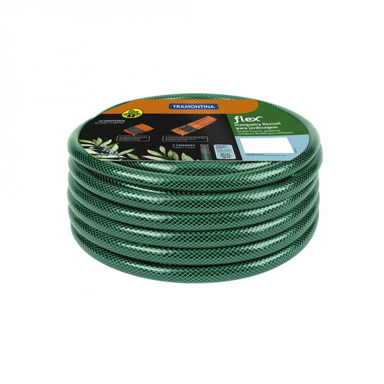 Mangueira para Jardim 10 metros com Engates Tramontina Flex Verde 