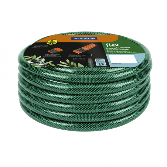 Mangueira para Jardim 30 metros com Engates Tramontina Flex Verde 