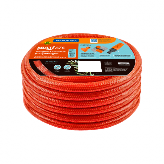 Mangueira para Jardim 1/2" com Engates Tramontina Vermelha Antitorção 15 metros Mangueira para Jardim 1/2" com Engates Tramontina Vermelha Antitorção 15 metros