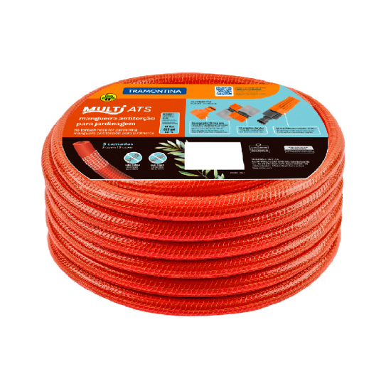 Mangueira para Jardim 1/2" com Engates Tramontina Vermelha Antitorção 20 metros Mangueira para Jardim 1/2" com Engates Tramontina Vermelha Antitorção 20 metros
