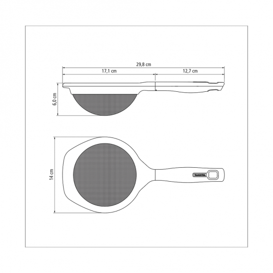 Peneira de Inox 13cm Tramontina Verano com Cabo de Polipropileno Peneira de Inox 13cm Tramontina Verano com Cabo de Polipropileno