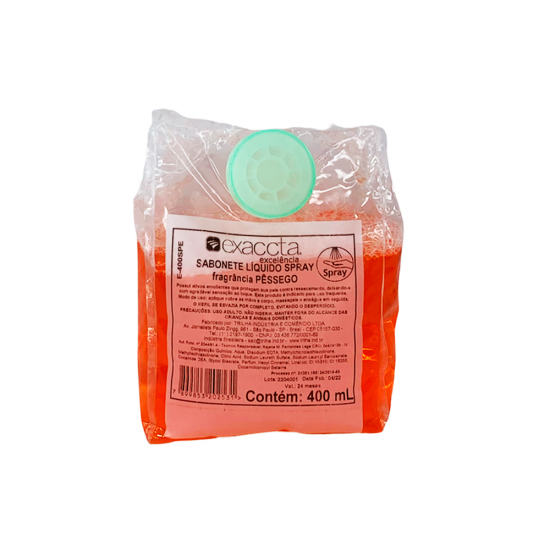 Sabonete Spray Refil 400mL Trilha Exaccta Pêssego 400mL Sabonete Spray Refil 400mL Trilha Exaccta Pêssego 400mL