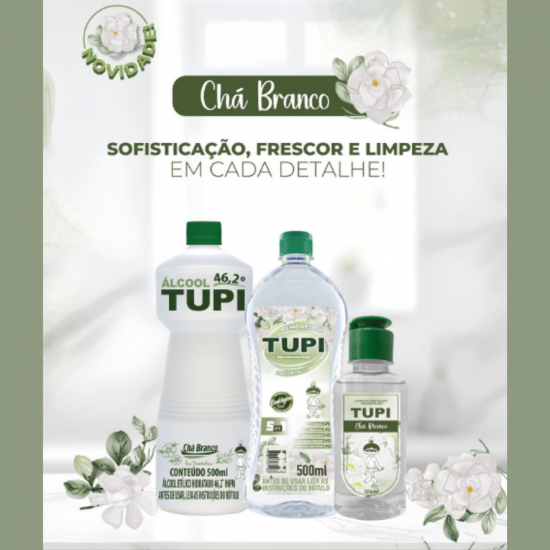 Álcool Líquido 46% Tupi 500mL Chá Branco