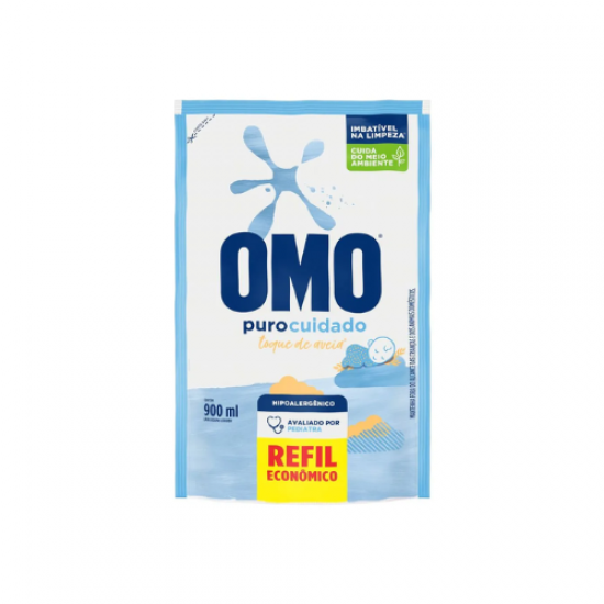 Lava Roupas Líquido Omo Puro Cuidado 900mL Refil Lava Roupas Líquido Omo Puro Cuidado 900mL Refil