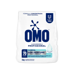 Sabão em Pó Omo Clinical Pro Lavanderia Profissional Sem Perfume 4kg Sabão em Pó Omo Clinical Pro Lavanderia Profissional Sem Perfume 4kg