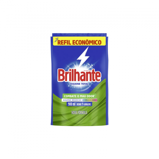 Lava Roupas Líquido Brilhante 900mL Refil Lava Roupas Líquido Brilhante 900mL Refil