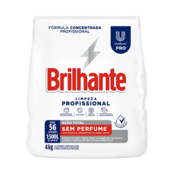Sabão em Pó Brilhante Ação Total Sem Perfume 4kg Unilever Pro Lavanderia Profissional Sabão em Pó Brilhante Ação Total Sem Perfume 4kg Unilever Pro Lavanderia Profissional