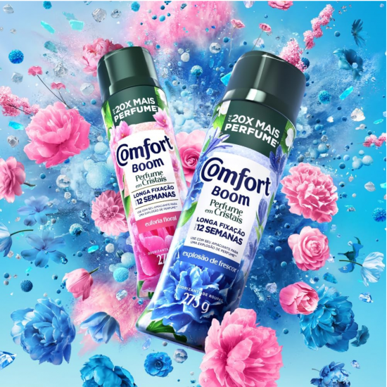 Odorizante de Roupas Comfort Boom Euforia Floral 275g Odorizante de Roupas Comfort Boom Euforia Floral 275g