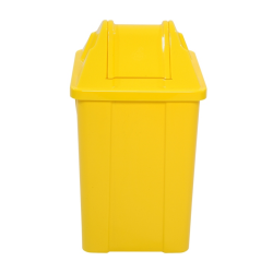Lixeira com Tampa Basculante 100L JSN - Amarelo