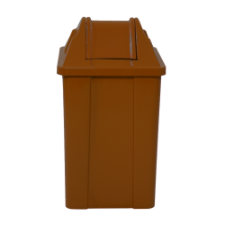 Lixeira com Tampa Basculante 100L JSN - Marrom
