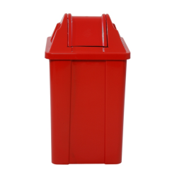 Lixeira com Tampa Basculante 100L JSN - Vermelho