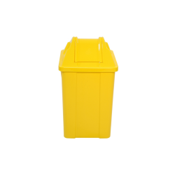 Lixeira com Tampa Basculante 25L JSN Quadrada - Amarelo