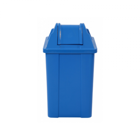 Lixeira com Tampa Basculante 60L JSN Quadrada - Azul