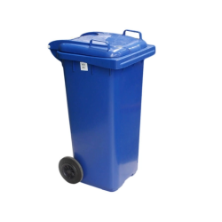 Lixeira Gari 120L com Rodas JSN - Azul