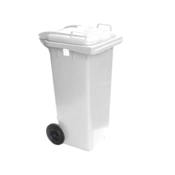 Lixeira Gari 120L com Rodas JSN - Branca