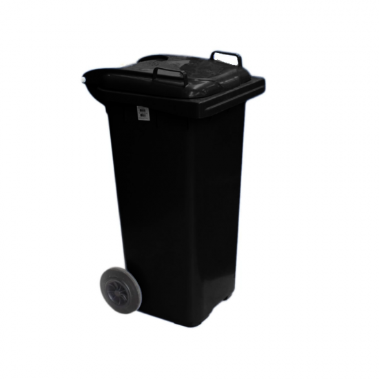 Lixeira Gari 120L com Rodas JSN - Preto Lixeira Gari 120L com Rodas JSN - Preto