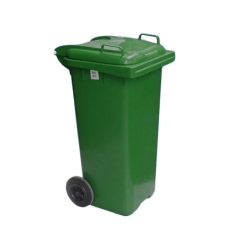 Lixeira Gari 120L com Rodas JSN - Verde
