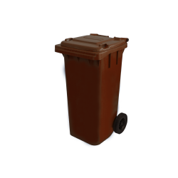 Lixeira Gari 240L com Rodas Bralimpia - Marrom