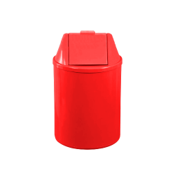 Lixeira com Tampa Basculante 12L JSN - Vermelha