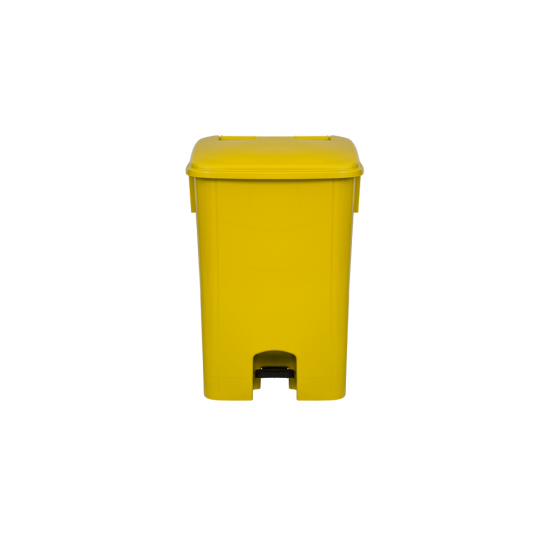 Lixeira com Pedal 100L Bralimpia - Amarelo Lixeira com Pedal 100L Bralimpia - Amarelo