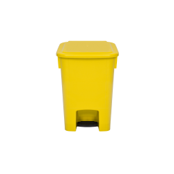 Lixeira com Pedal 15L Bralimpia - Amarelo