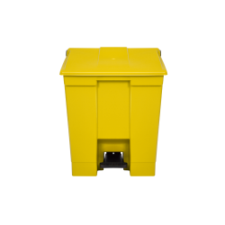 Lixeira com Pedal 60L Bralimpia - Amarelo