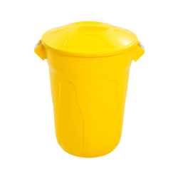 Lixeira com Tampa 100L JSN - Amarela