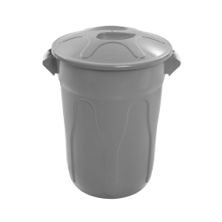 Lixeira com Tampa 100L JSN - Cinza