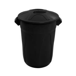 Lixeira com Tampa 100L JSN - Preto
