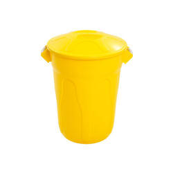 Lixeira com Tampa 40L JSN - Amarelo