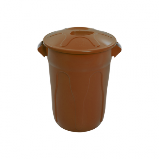 Lixeira com Tampa 40L JSN - Marrom Lixeira com Tampa 40L JSN - Marrom