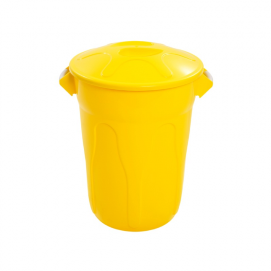 Lixeira com Tampa 60L JSN - Amarela Lixeira com Tampa 60L JSN - Amarela