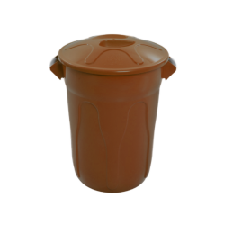 Lixeira com Tampa 60L JSN - Marrom